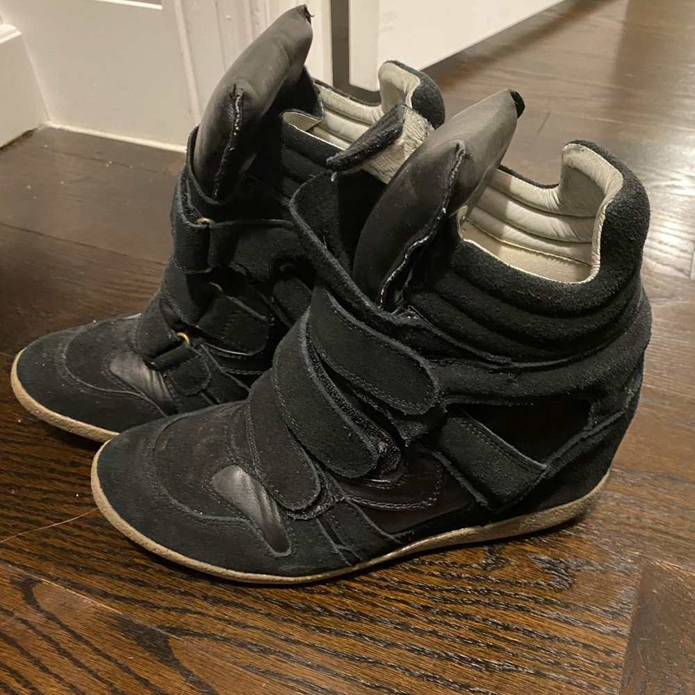 Steve Madden wedge sneakers black 9
